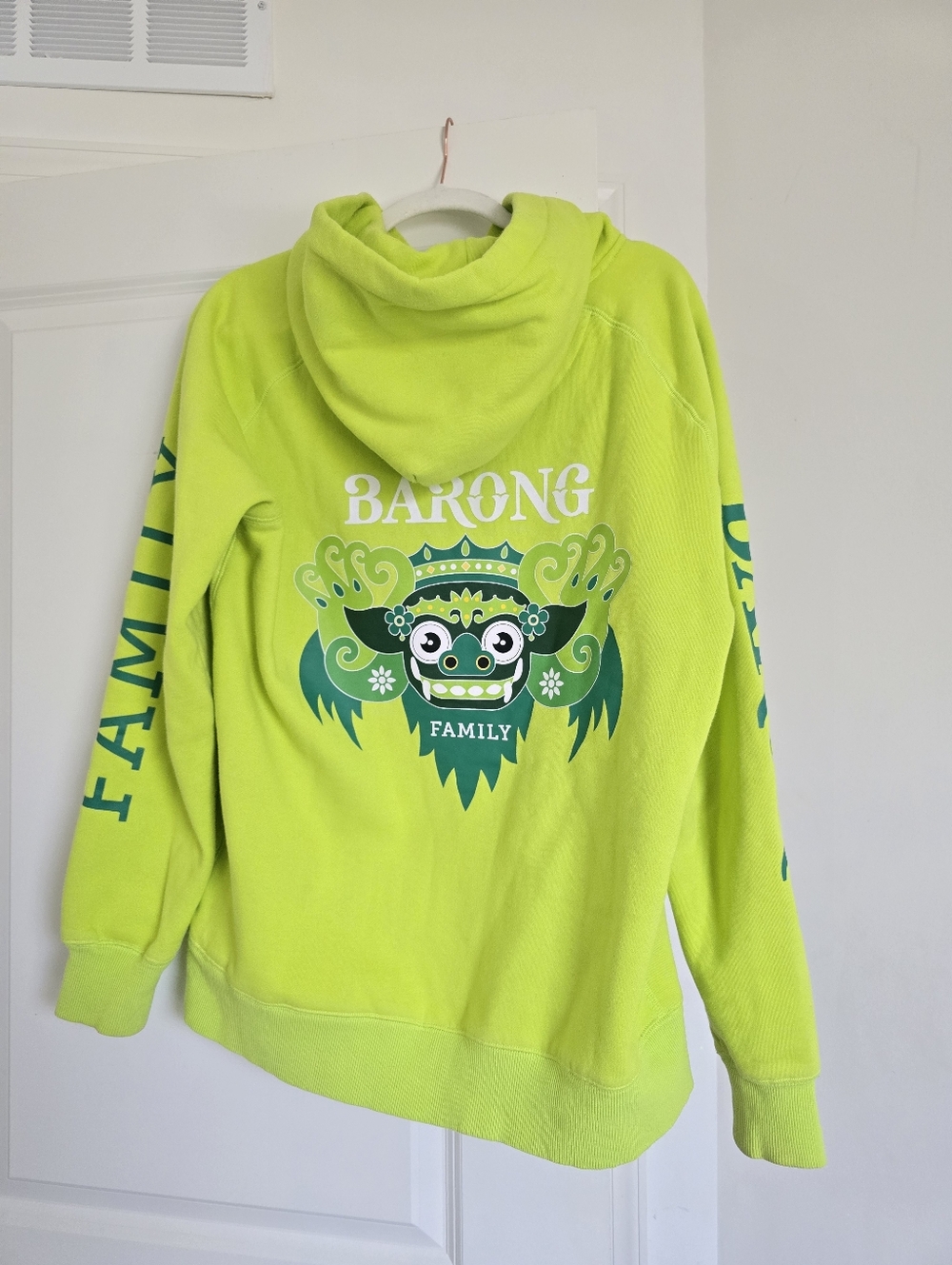 Barong Family Neon Green Hoodie Yellow Claw Amsterdam Festival Merch Unisex L